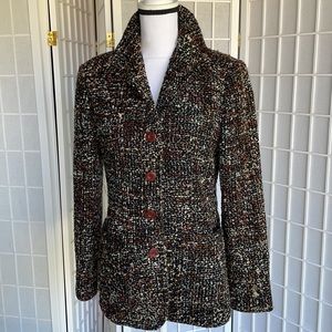 New tweed 100% silk tweed jacket by Emil Rutenberg